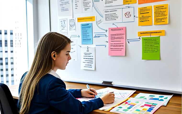 **

A student studying environmental management at a desk filled with colorful notes and diagrams, focused on a mind map illustrating "sustainable development," fully clothed, appropriate attire, safe for work, perfect anatomy, natural proportions, study environment, high quality, professional.

**